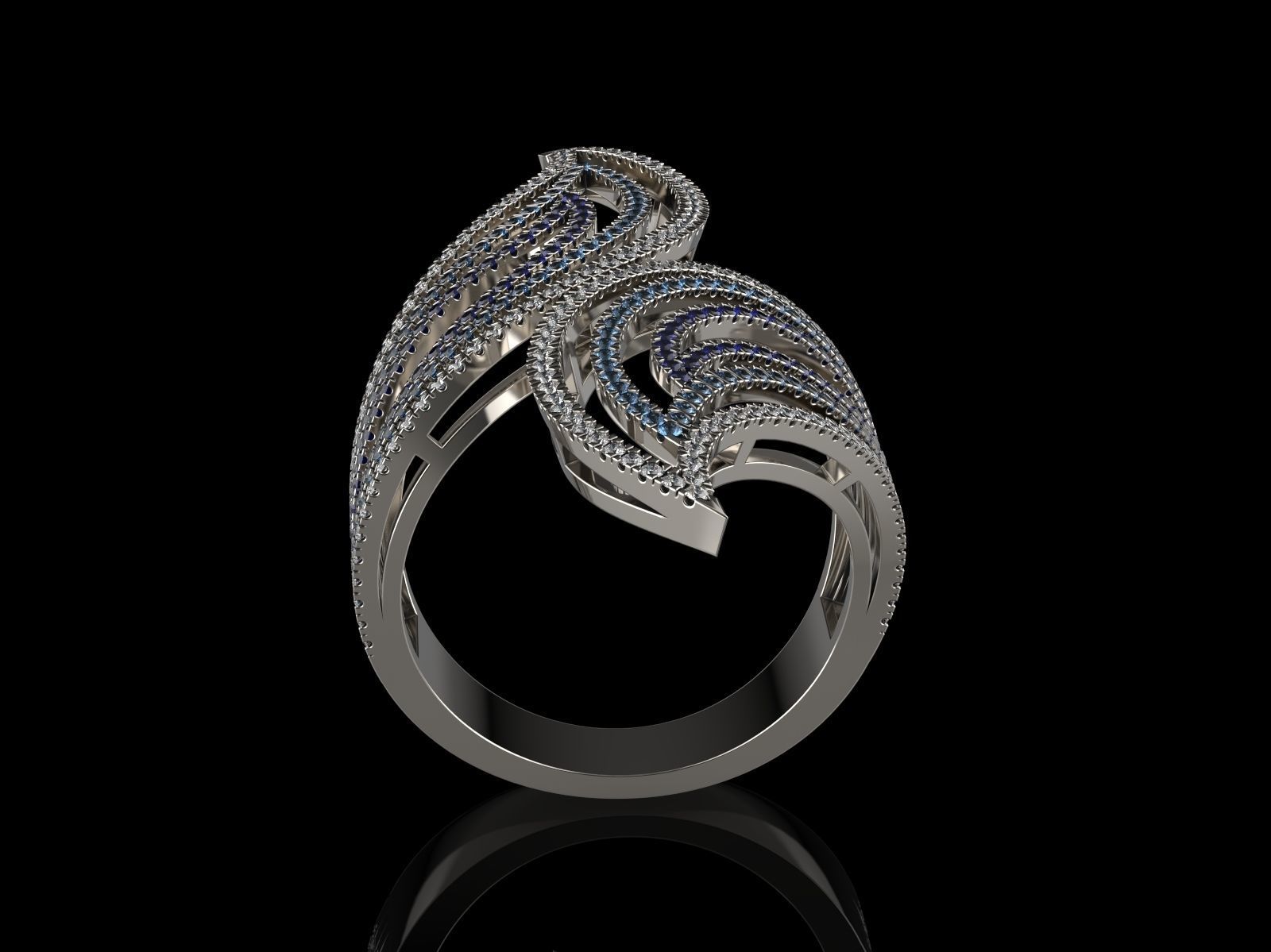 Cocktail Ring KR 08 3D print model_4