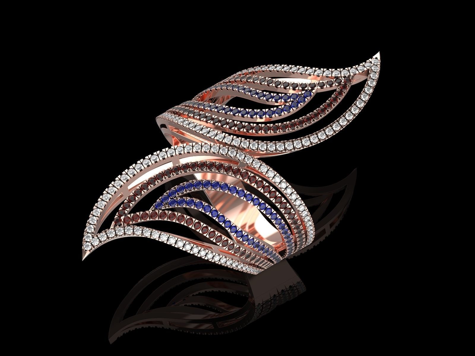 Cocktail Ring KR 08 3D print model_6