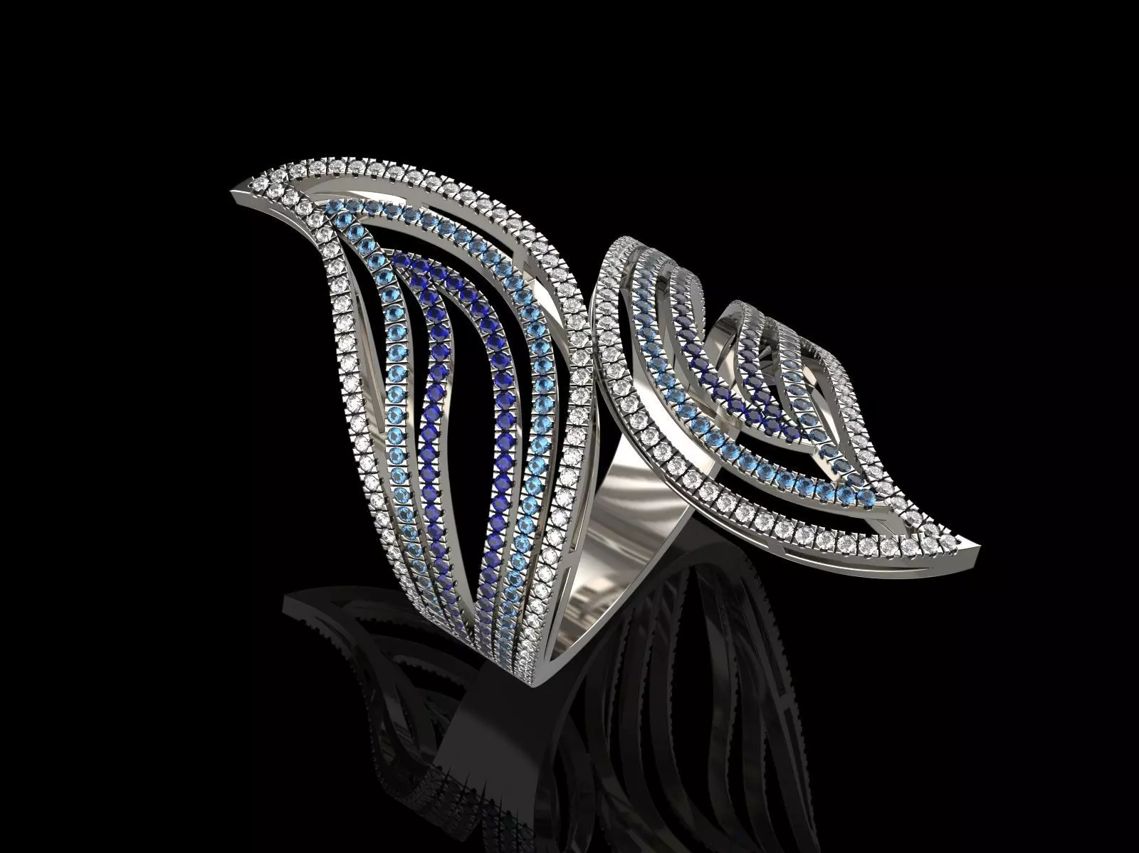 Cocktail Ring KR 08 3D print model_0