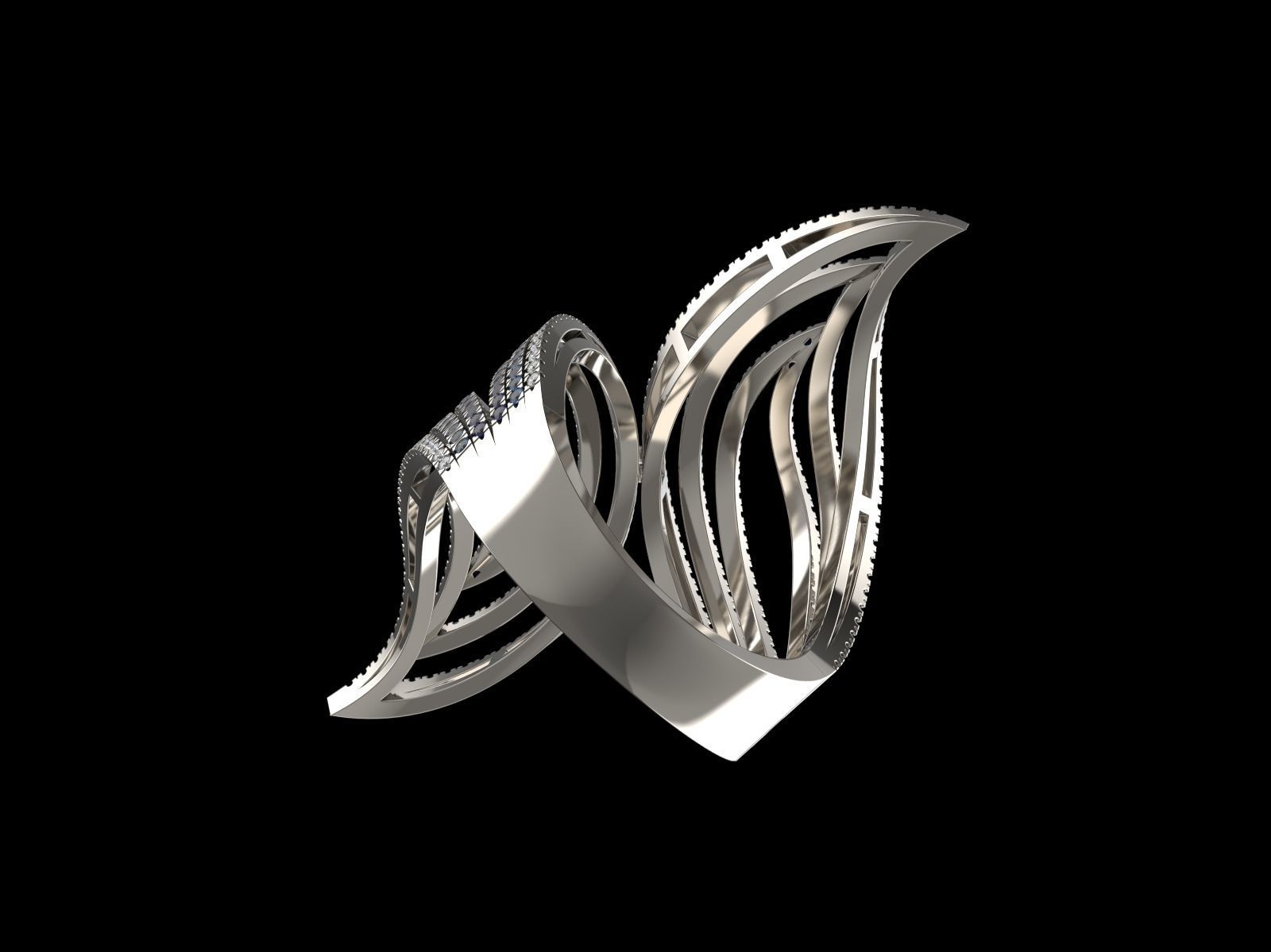 Cocktail Ring KR 08 3D print model_3