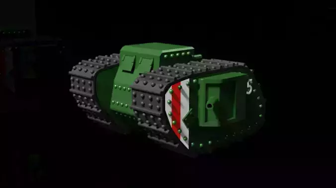 Anime Tank Low-poly 3D model
