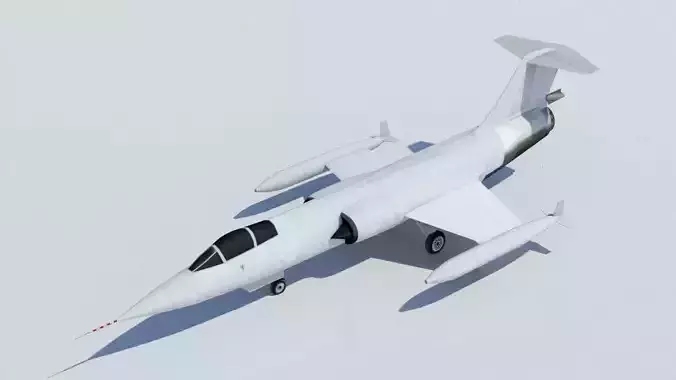 Lockheed F104 Starfighter Low Poly Static 