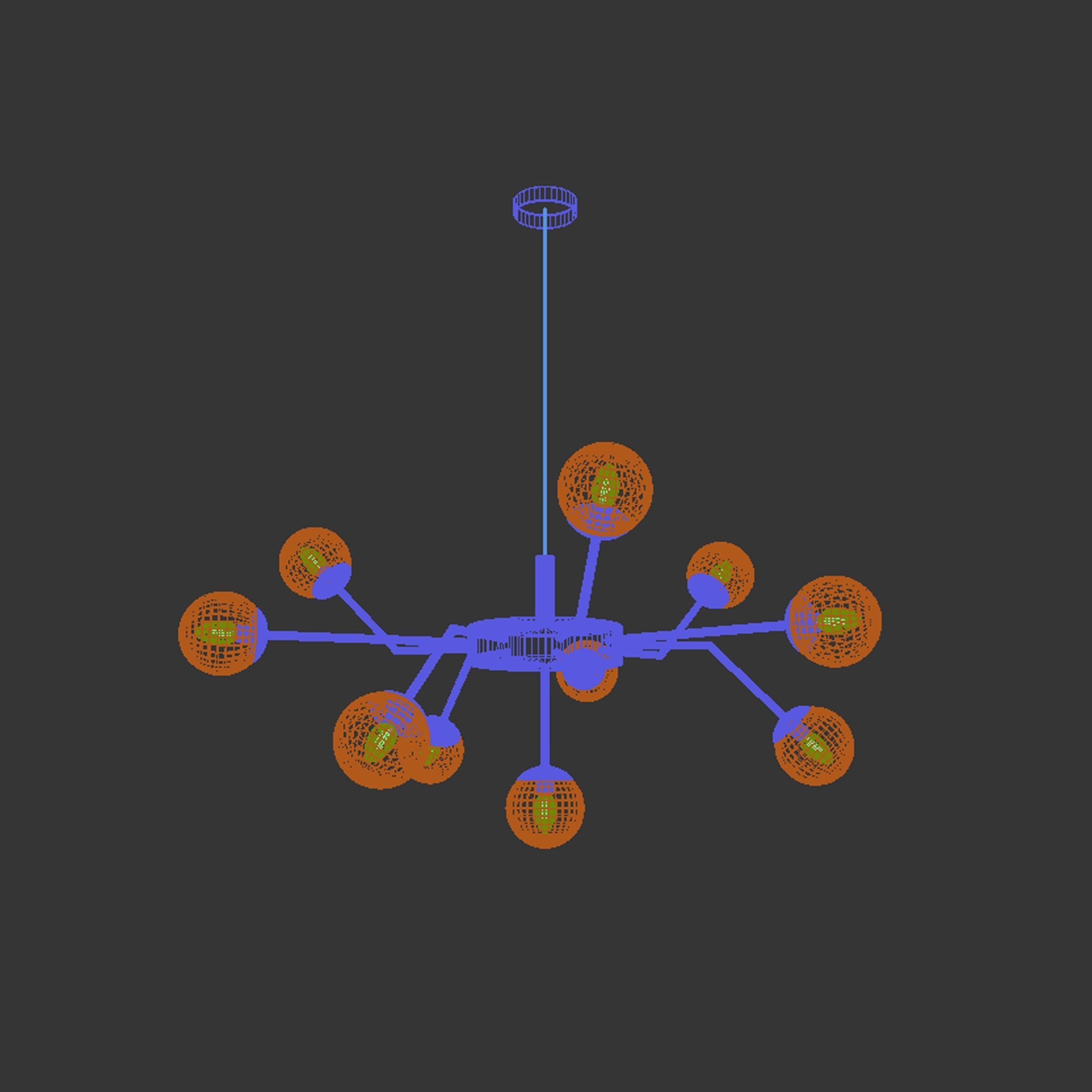 Atom Ceiling Lamp 3D model_10