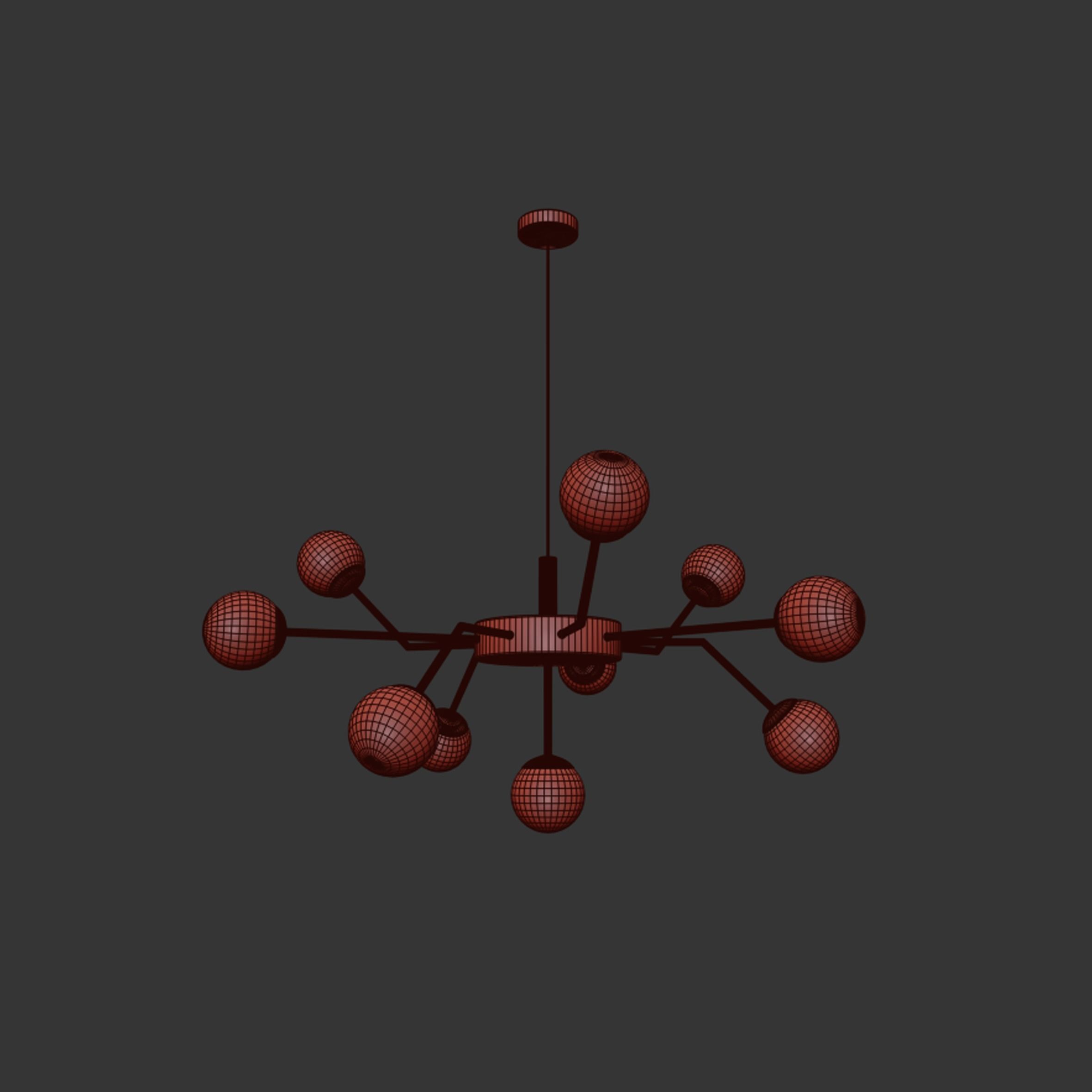 Atom Ceiling Lamp 3D model_9