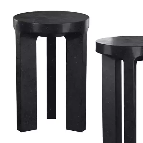 ALTA BHAINSLANA MARBLE 3-LEG SIDE TABLE