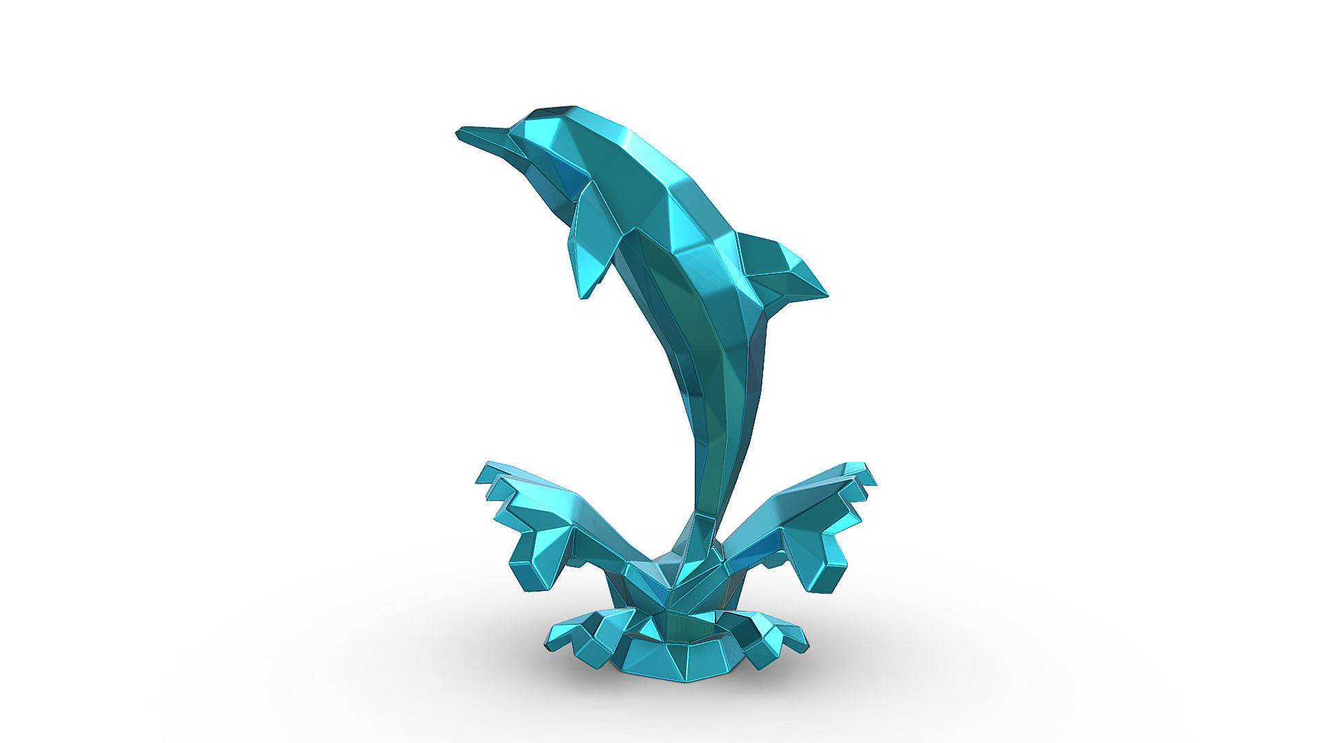 dolphin figure 3D print model_2