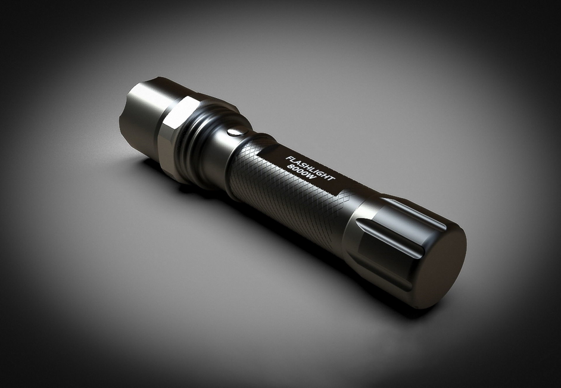Tactical Flashlight 3D model_1