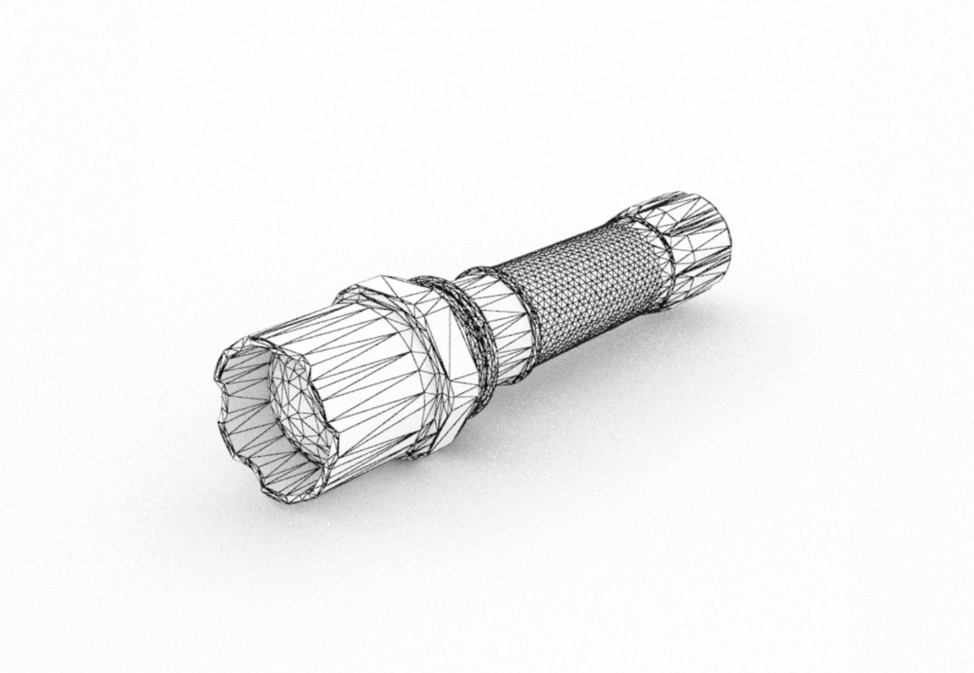 Tactical Flashlight 3D model_6