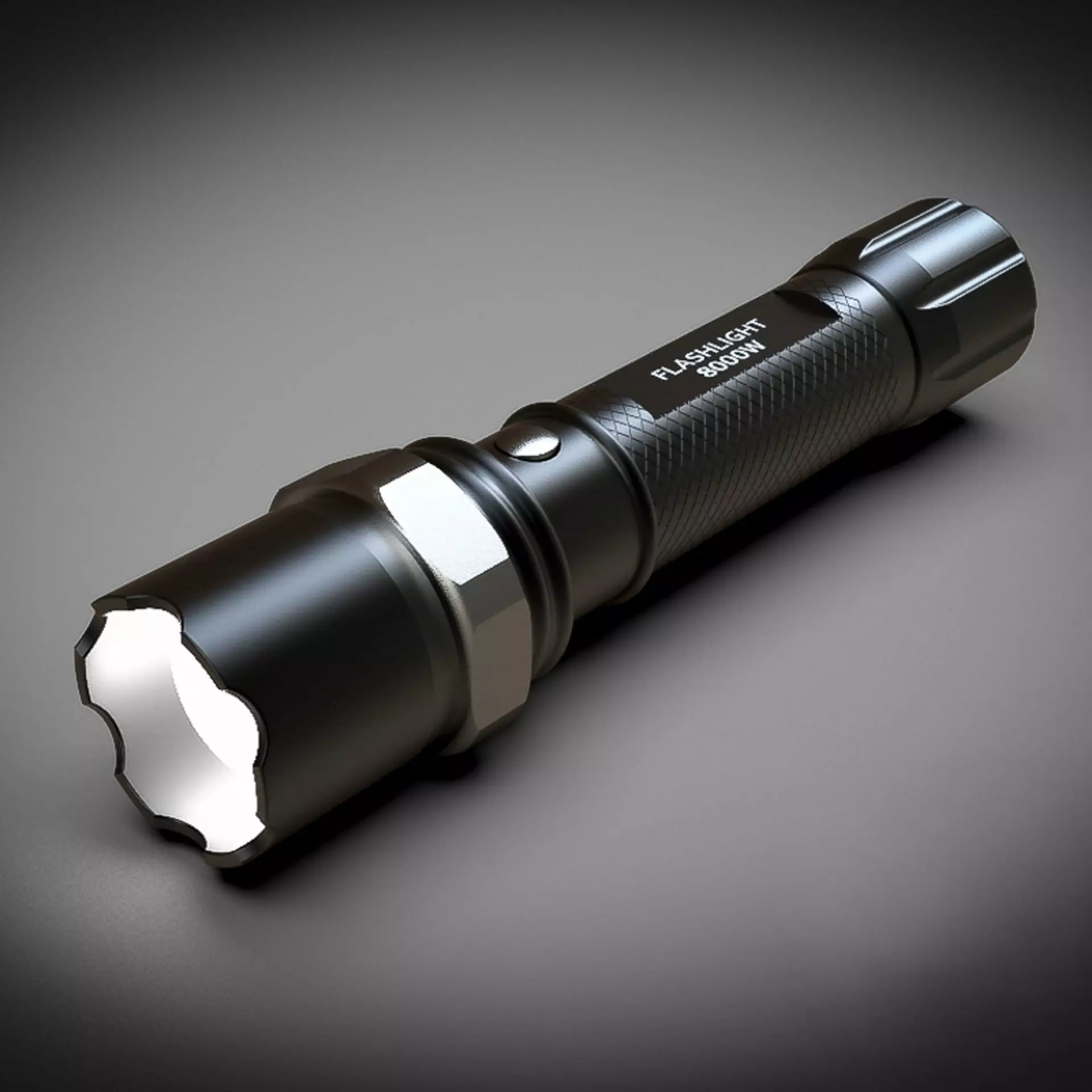 Tactical Flashlight 3D model_0