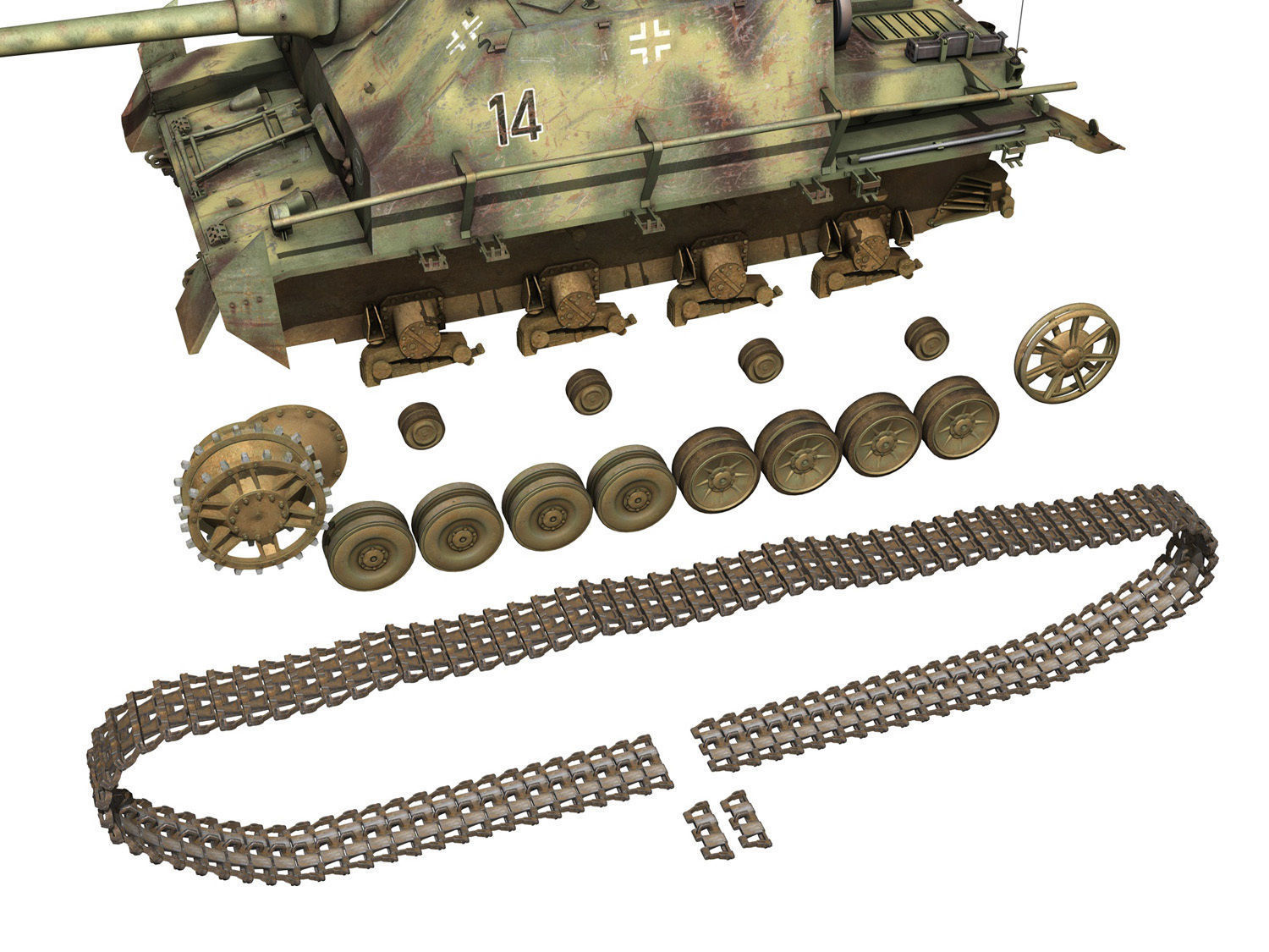 Jagdpanzer IV - L70 A - 14 3D model_9