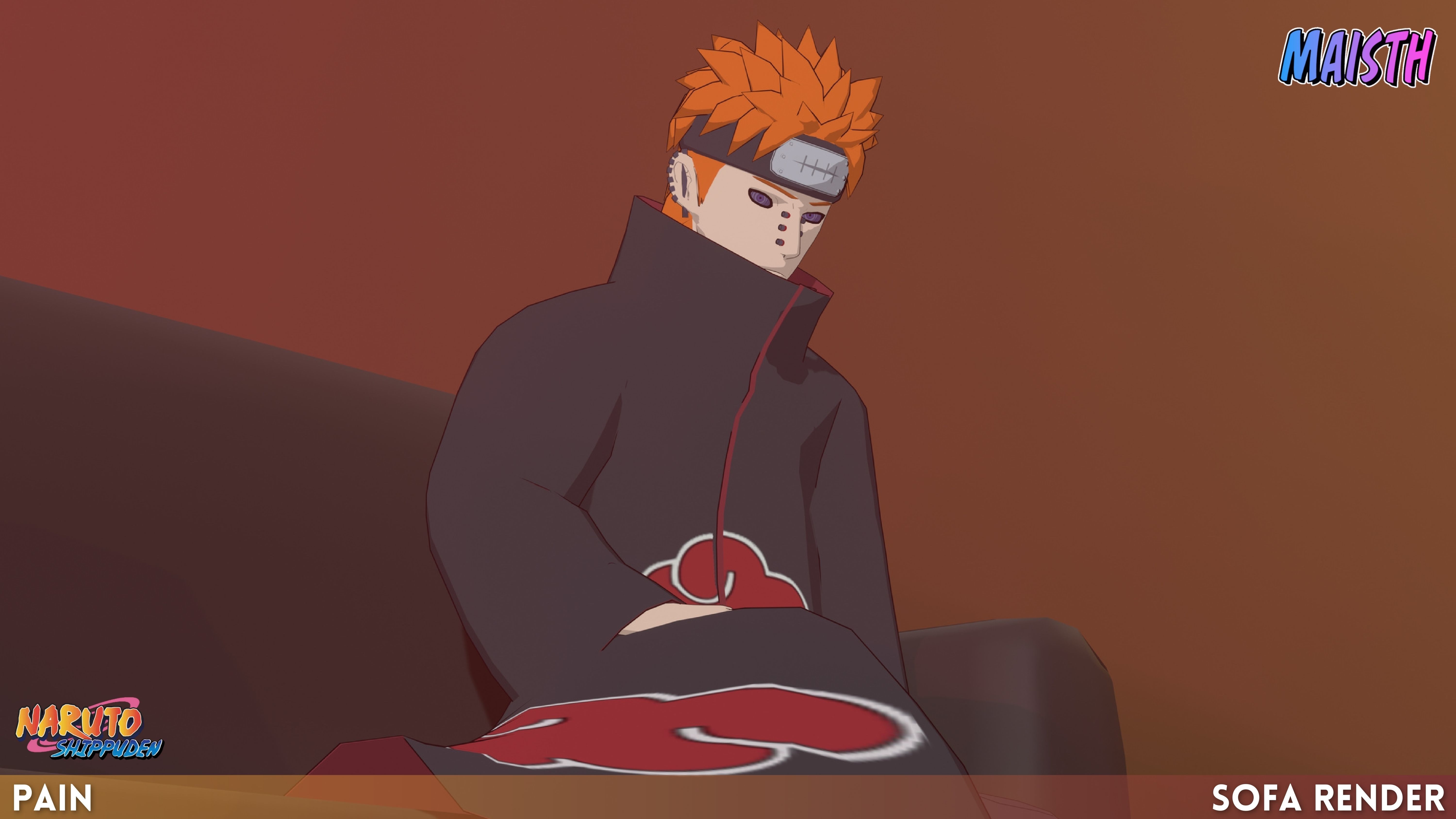 Pain - Naruto Shippuden - 3D Model - Rigged 3D model_6