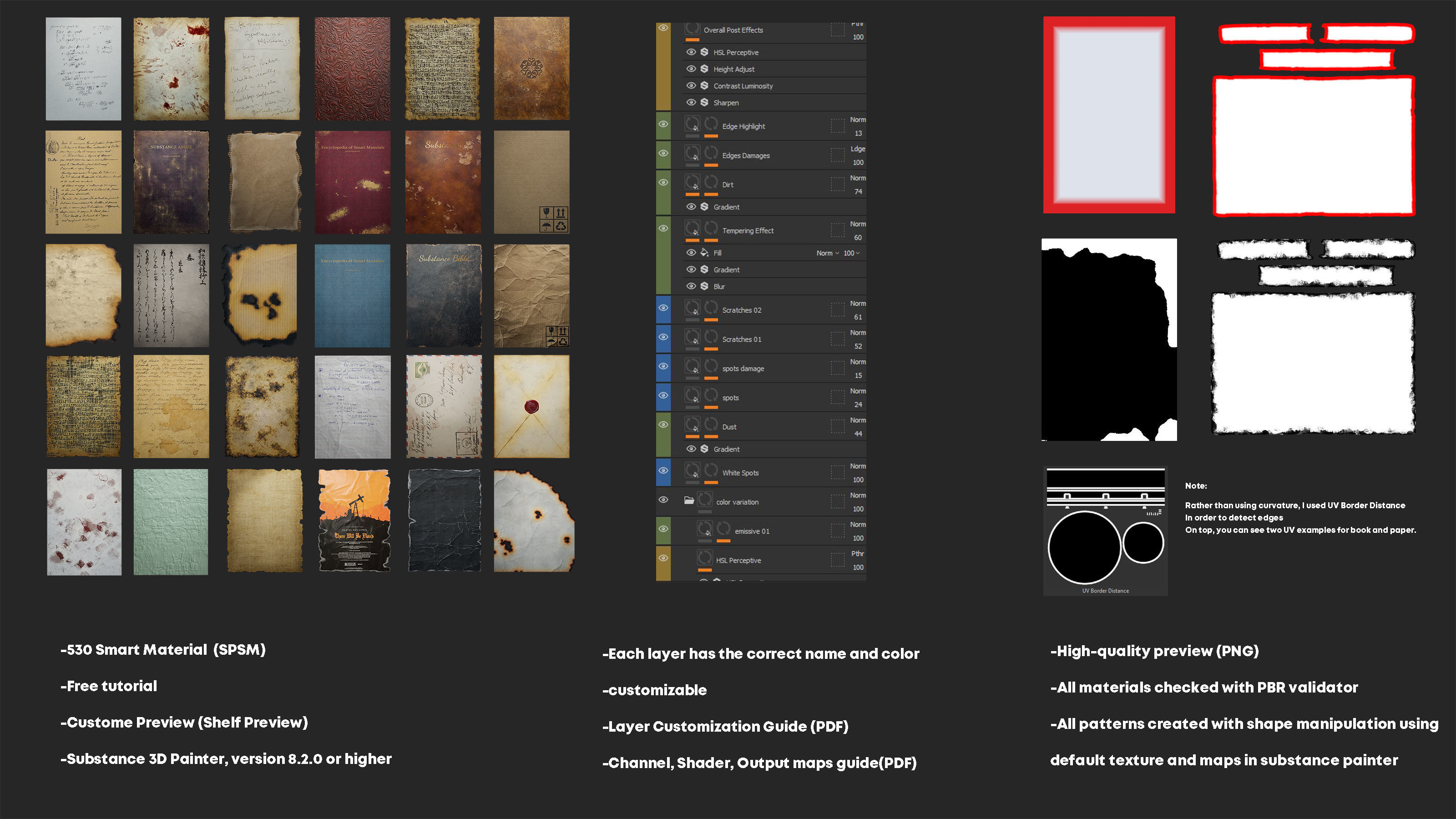 Paper and Book Cover Smart Materials for substance 3d painter Texture_4