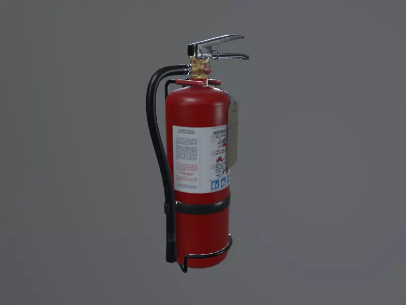 Game-ready Fire Extinguisher Prop Low-poly 3D model