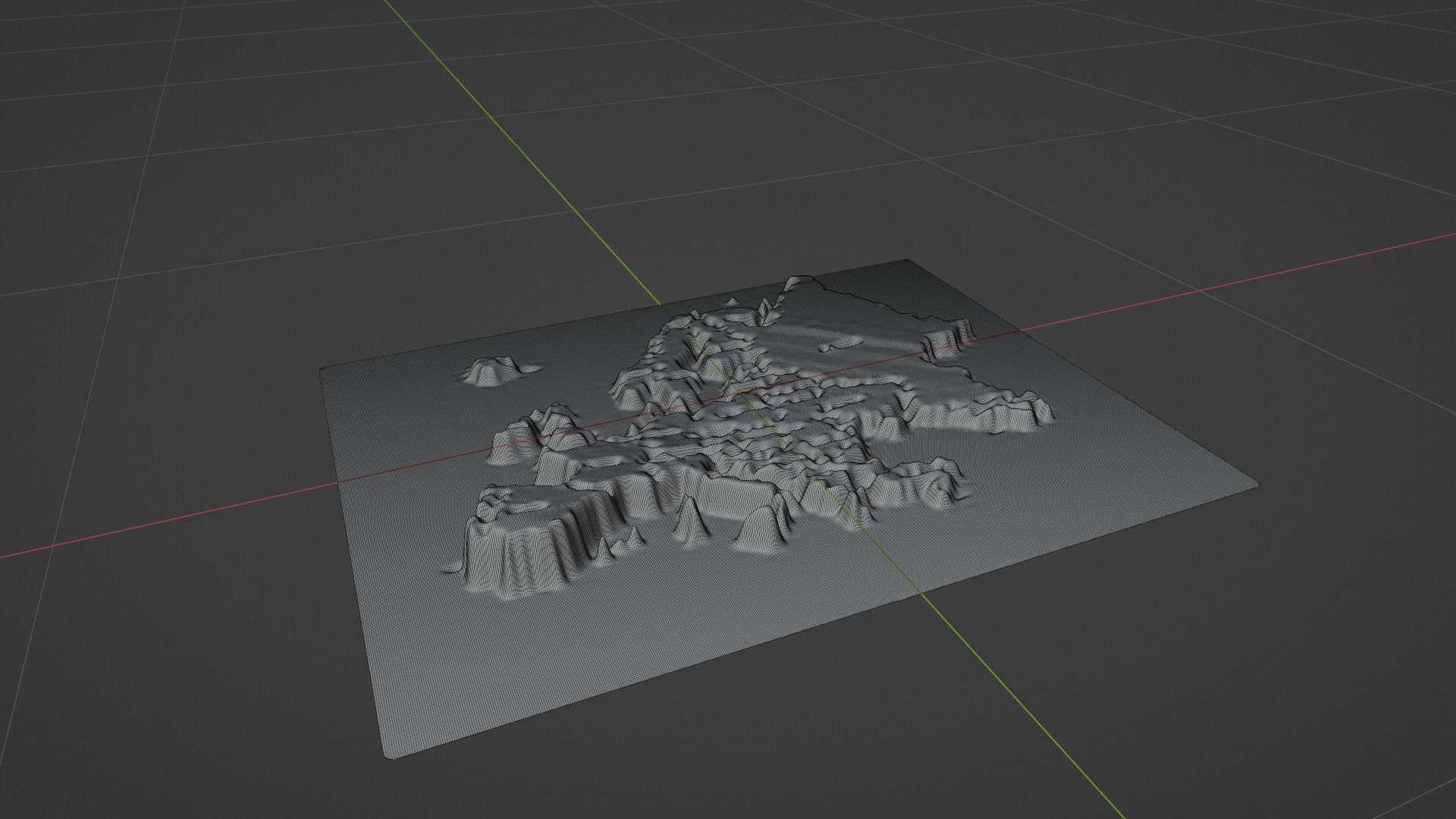 Europe Map Topography Low-poly 3D model_8