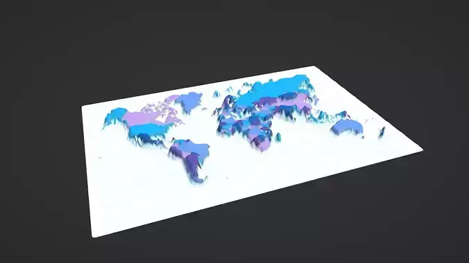 World Map Topography