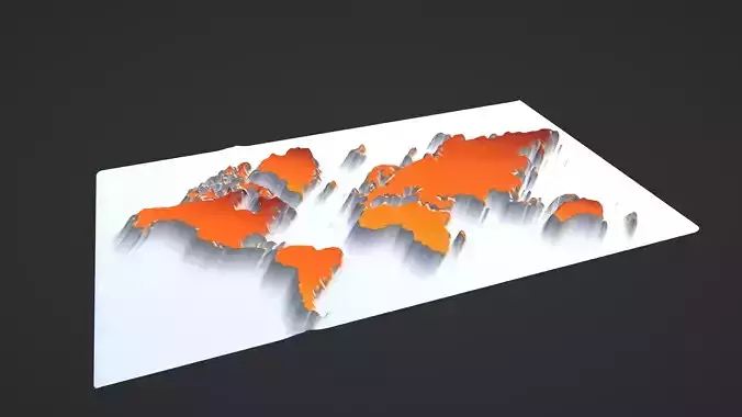 World Map Topography