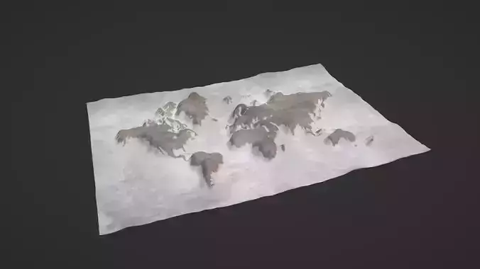 World Map Topography