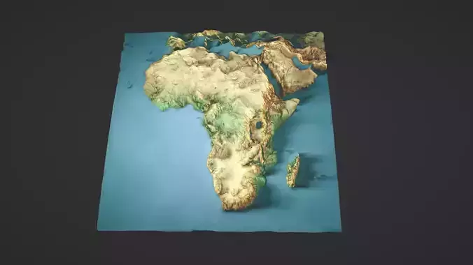 Africa Map Topography