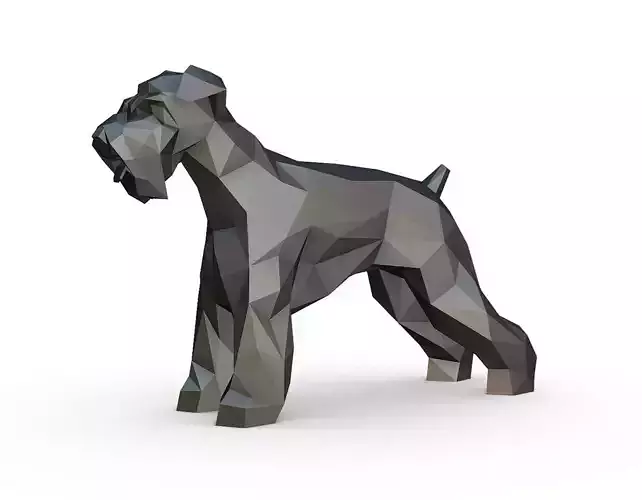 Schnauzer dog figure