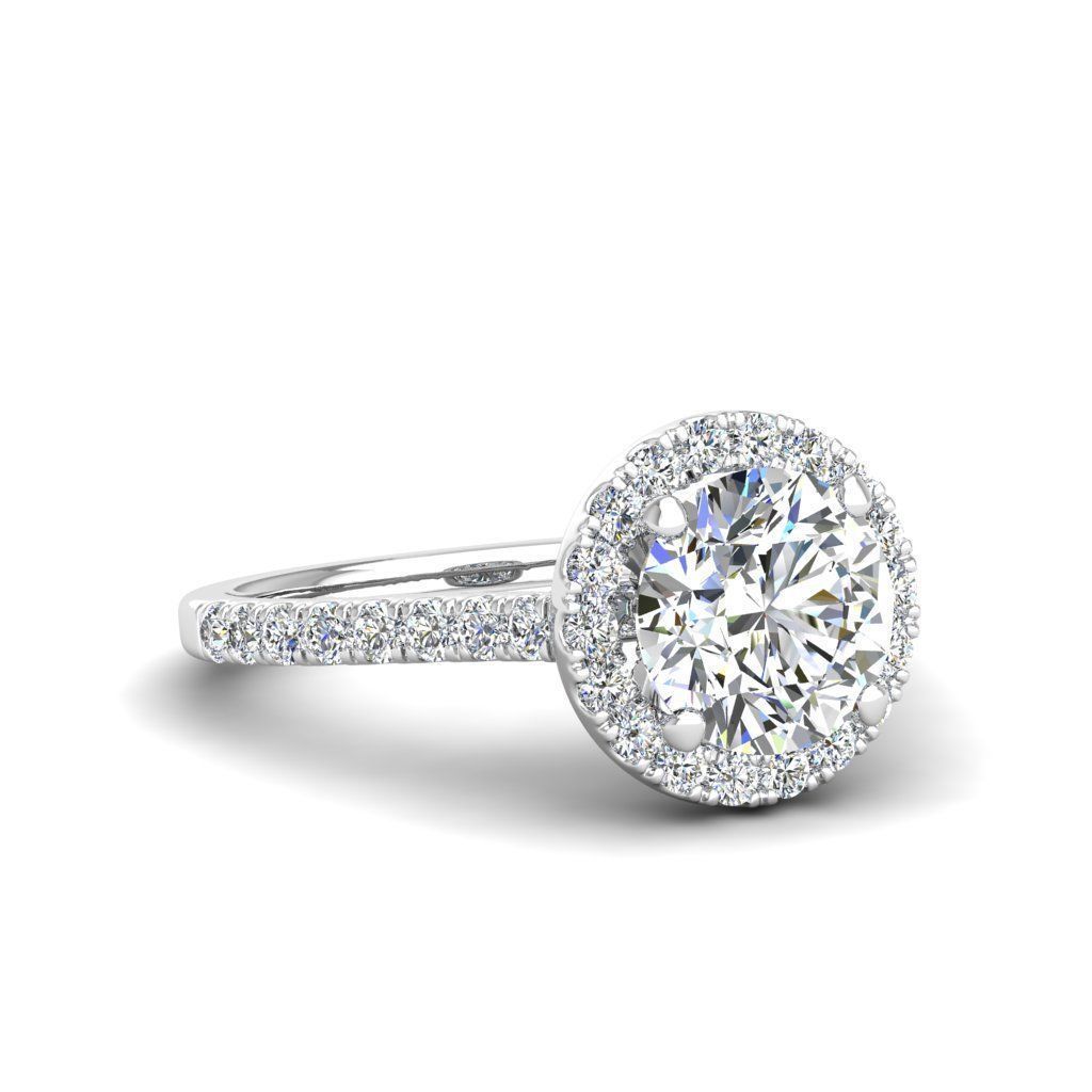 Engagement ring Mia round 3D print model_14