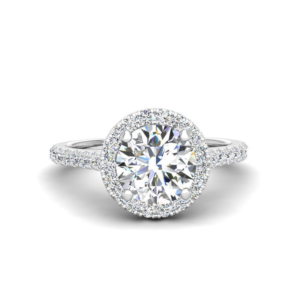 Engagement ring Mia round 3D print model_26