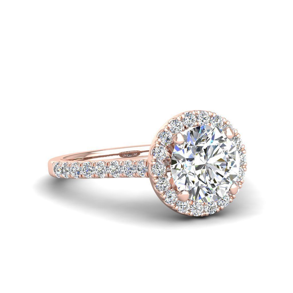 Engagement ring Mia round 3D print model_18