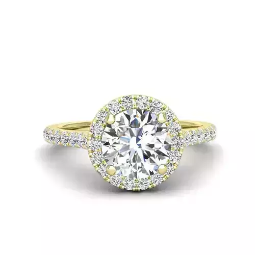 Engagement ring Mia round 3D print model