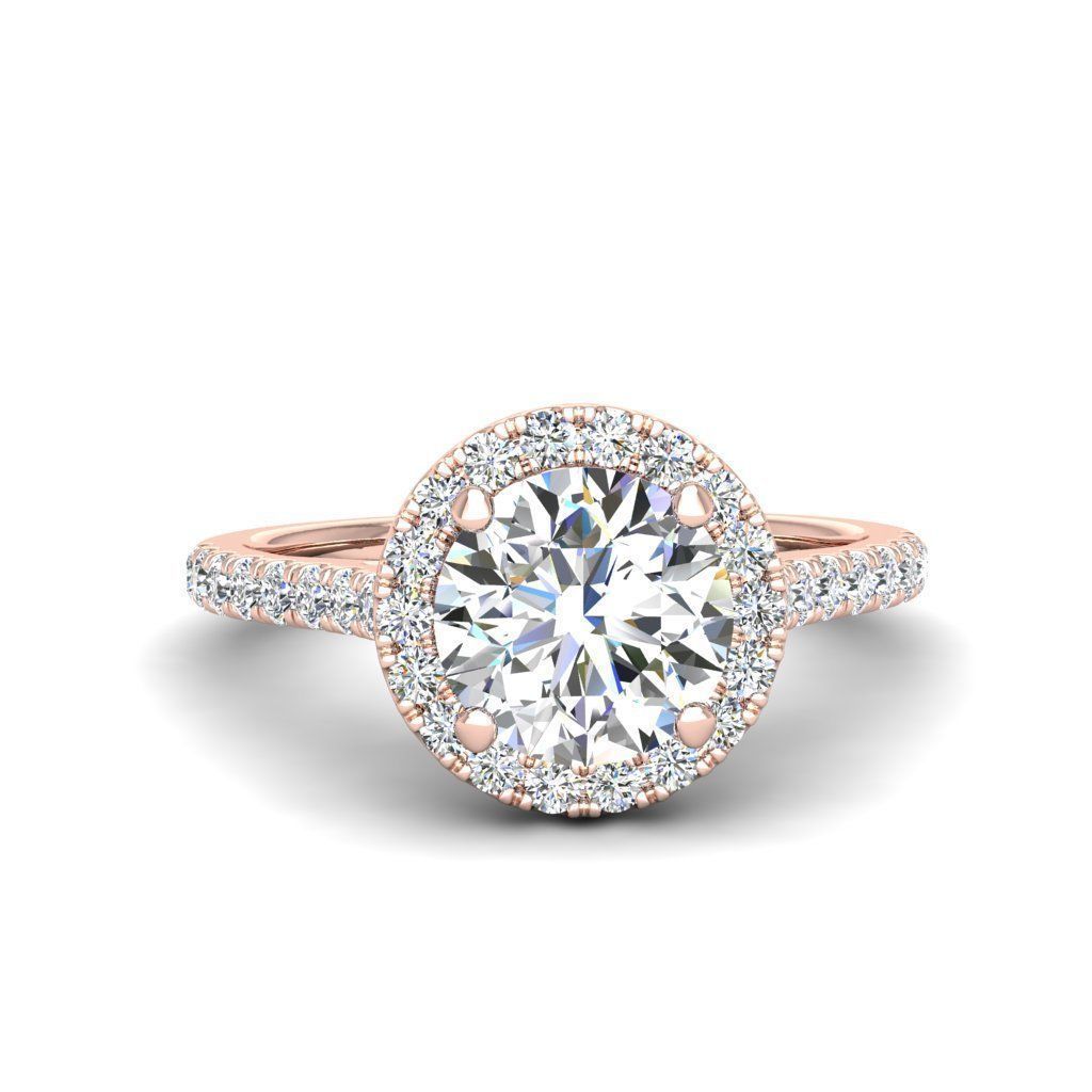 Engagement ring Mia round 3D print model_27