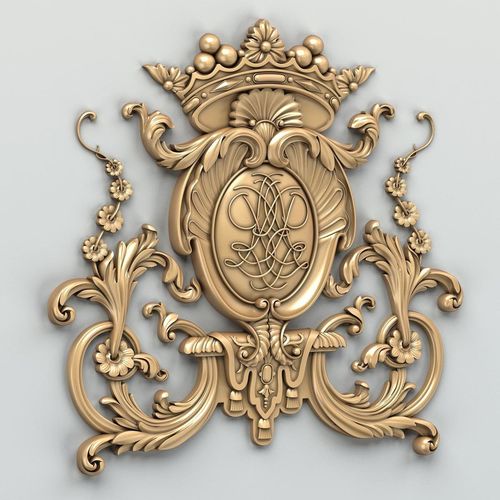 Carved decor central 007 3D model