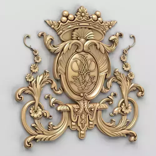 Carved decor central 007 3D model