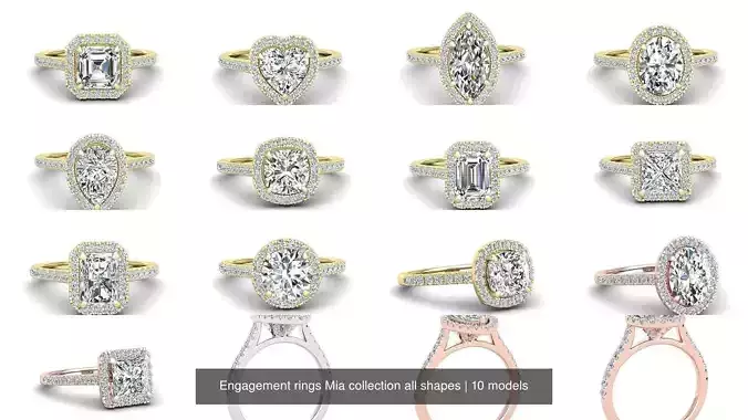 Engagement rings Mia all shapes Collection  