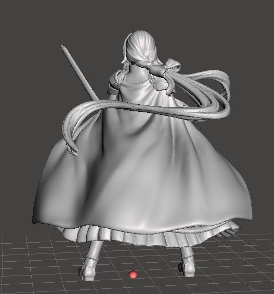 ANIME KNIGHT GIRL HEROINE MINIATURE MODEL FOR FANTASY GAMES RPG 3D print model_3