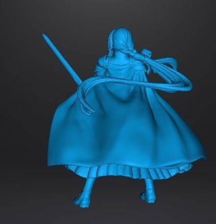 ANIME KNIGHT GIRL HEROINE MINIATURE MODEL FOR FANTASY GAMES RPG 3D print model_5