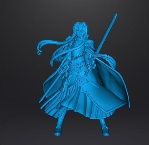 ANIME KNIGHT GIRL HEROINE MINIATURE MODEL FOR FANTASY GAMES RPG 3D print model_4