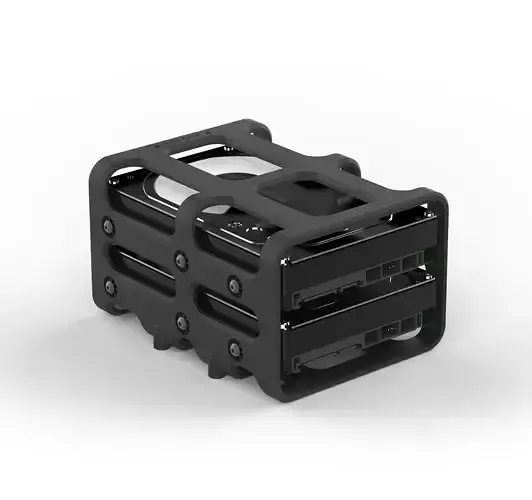 NZXT H210 - Hard Drive Mounting Rack - 2x HDD 3D print model