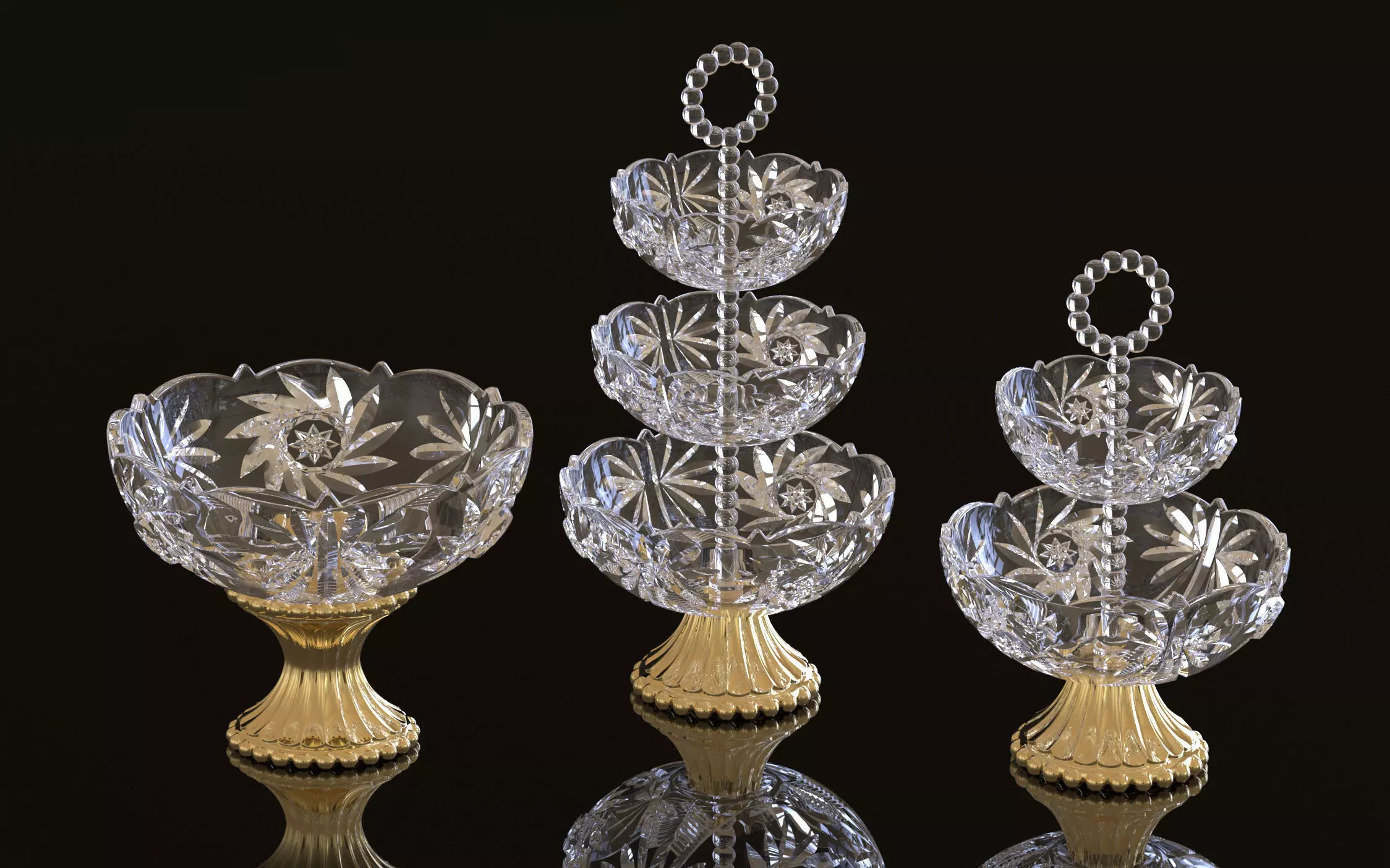 Decorative Glass Sweets plate  3D print model_0