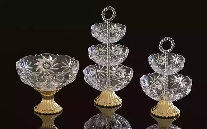 Decorative Glass Sweets plate  3D print model