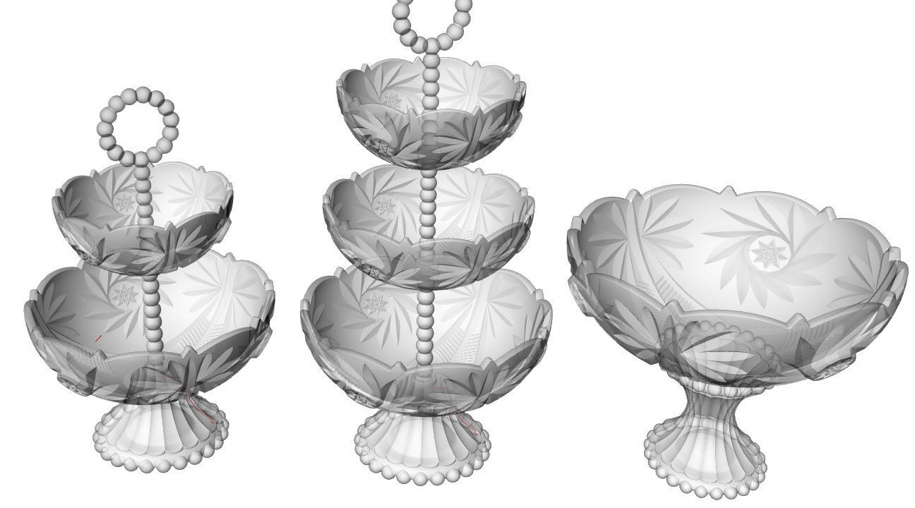 Decorative Glass Sweets plate  3D print model_7