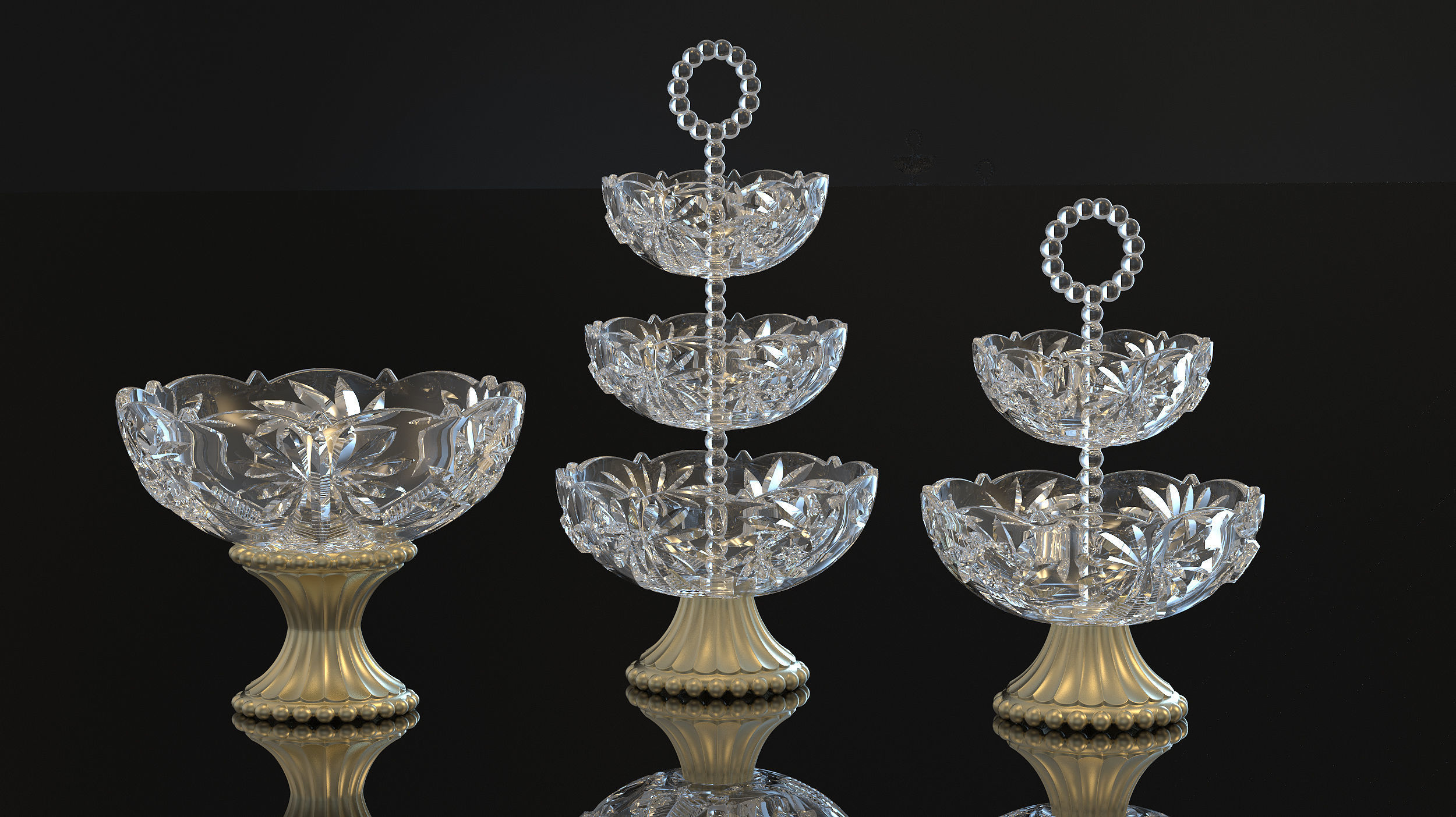 Decorative Glass Sweets plate  3D print model_5