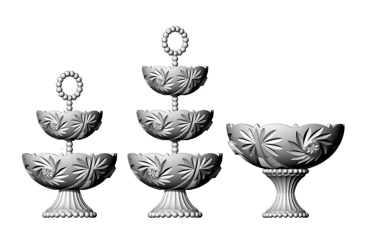 Decorative Glass Sweets plate  3D print model_8