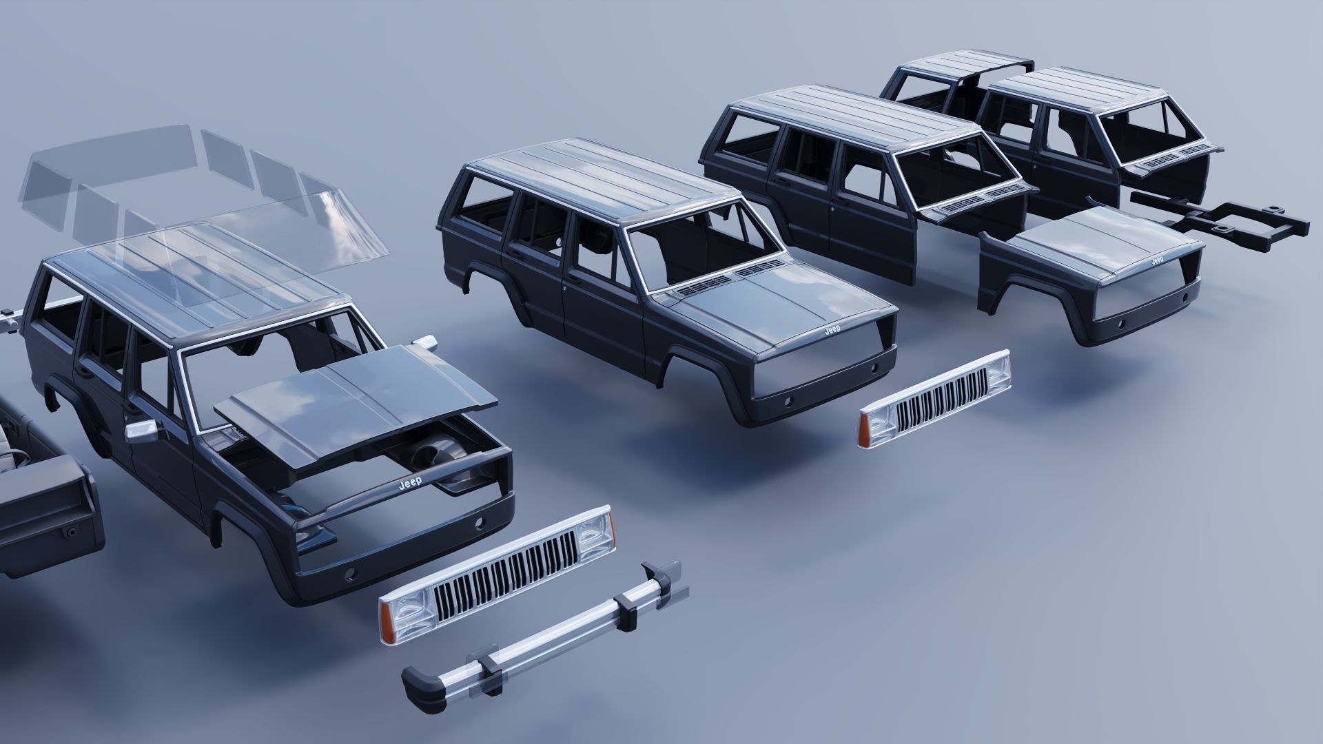 Jeep Cherokee XJ 1984   3D print model_17