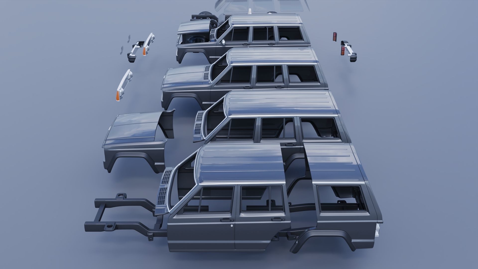 Jeep Cherokee XJ 1984   3D print model_13