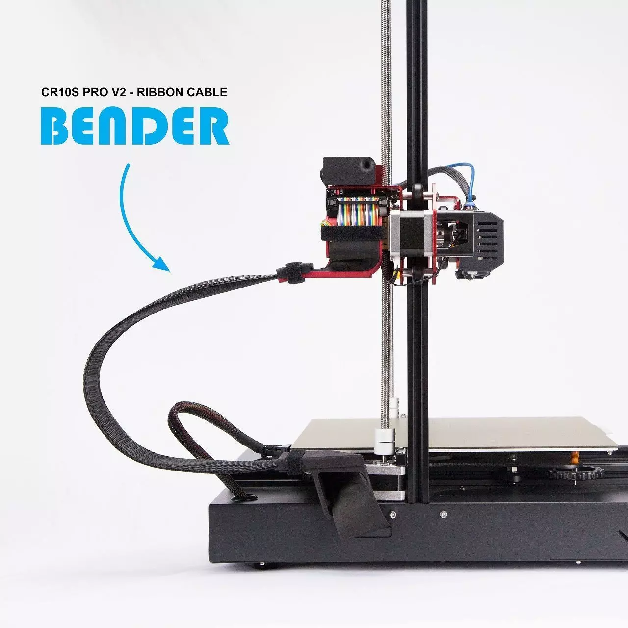 Bender - Creality CR10S Ribbon Cable Diverter 3D print model_0