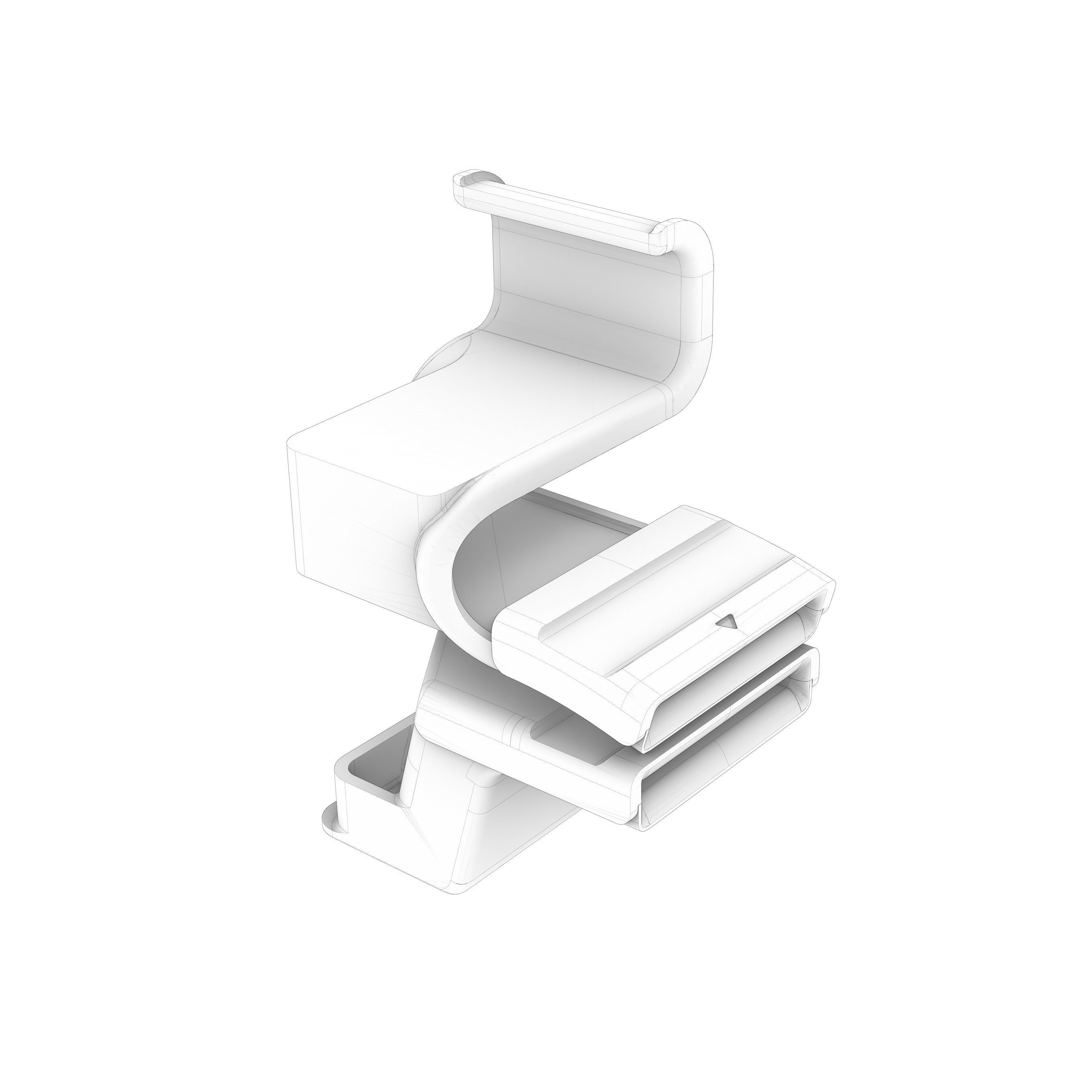 Bender - Creality CR10S Ribbon Cable Diverter 3D print model_7