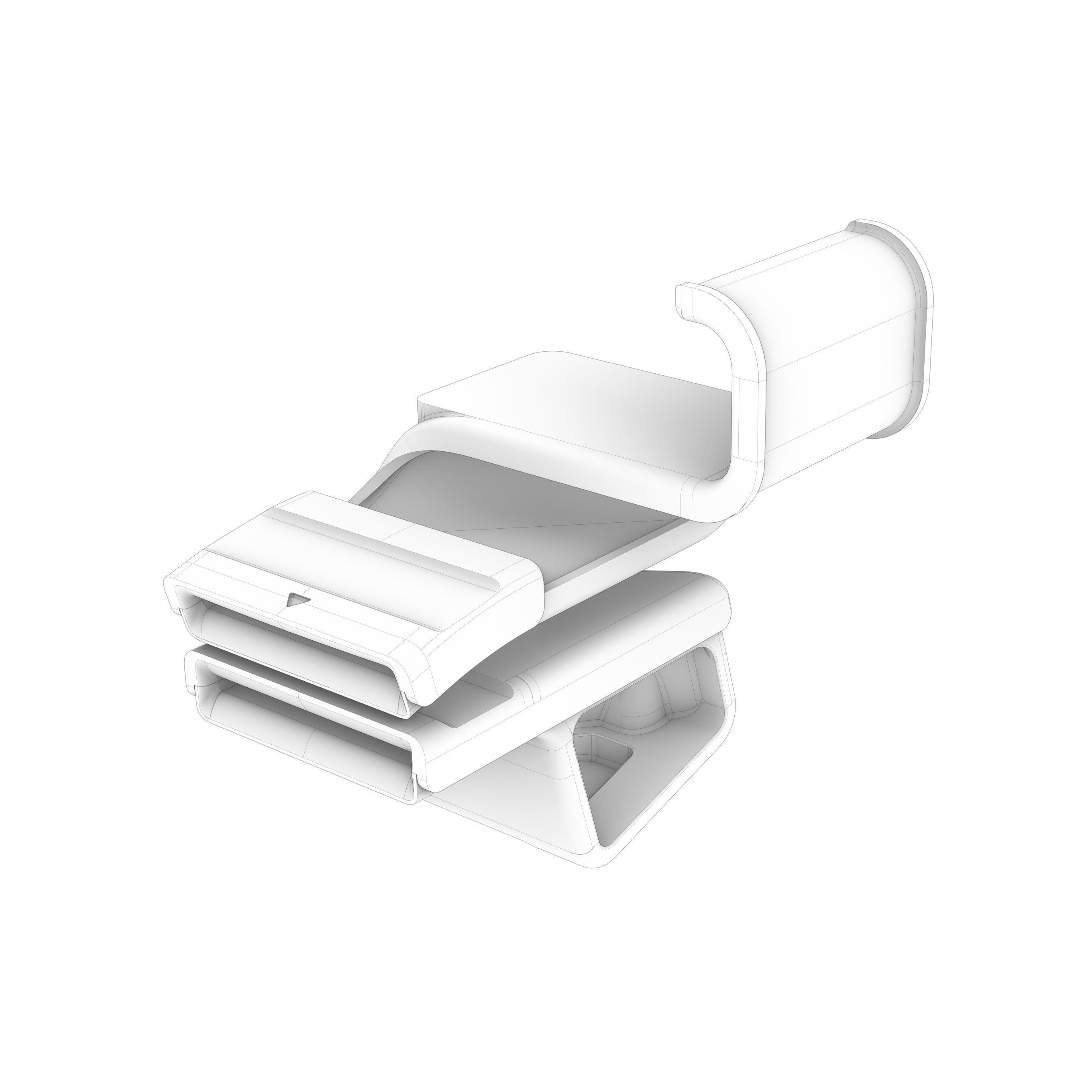 Bender - Creality CR10S Ribbon Cable Diverter 3D print model_6