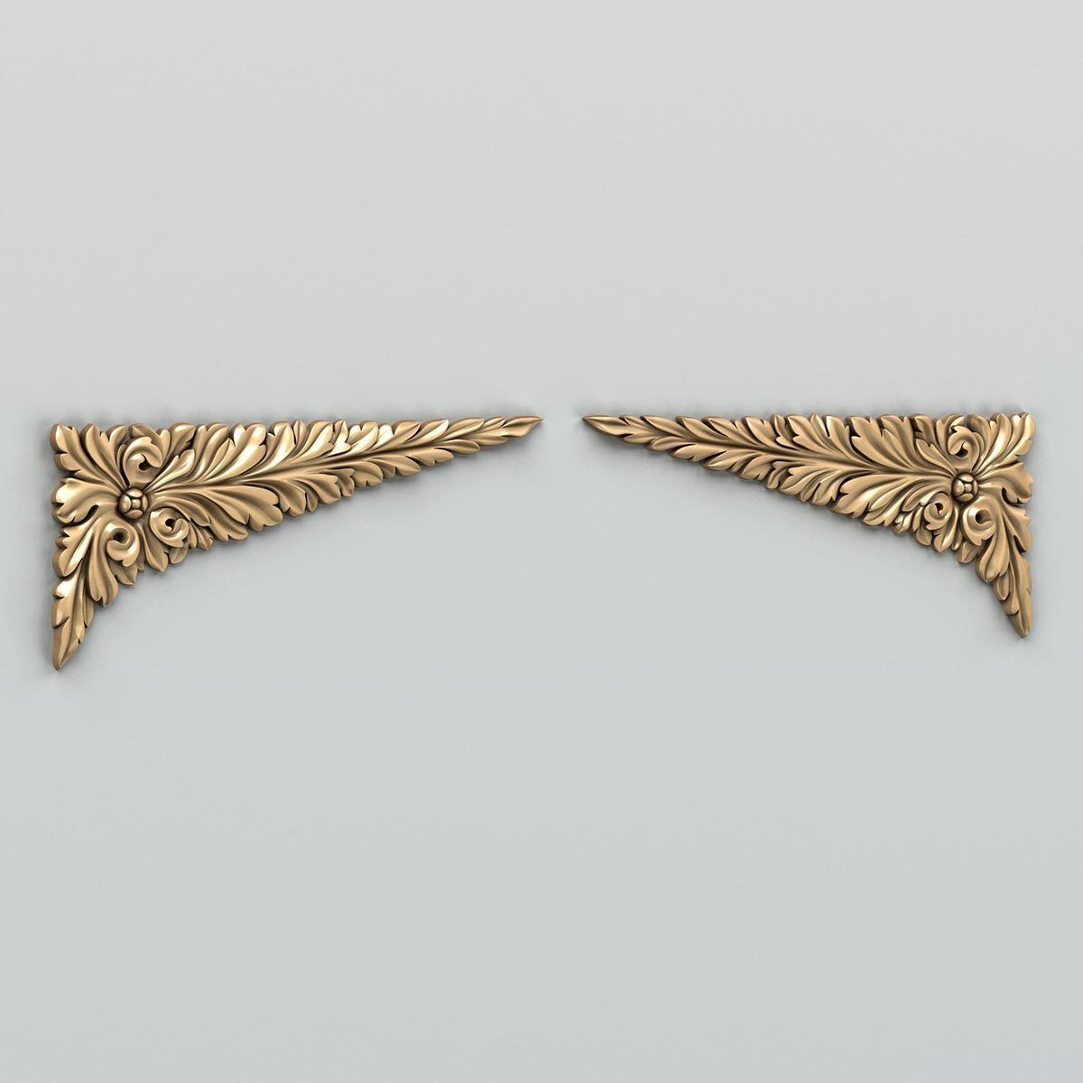 Carved decor corner 007 3D model_1