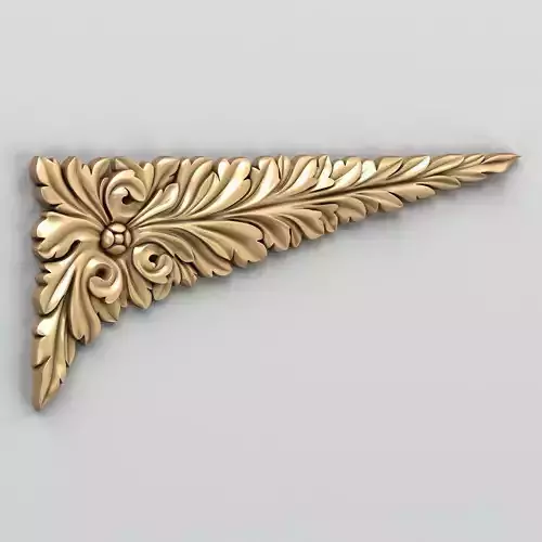 Carved decor corner 007 3D model
