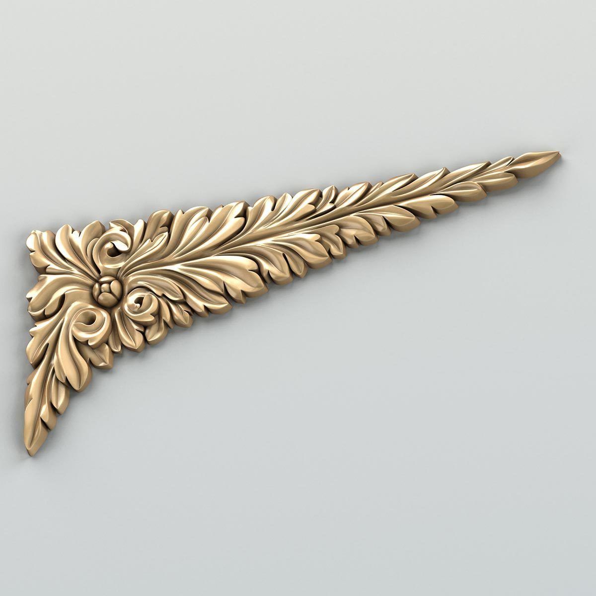 Carved decor corner 007 3D model_5