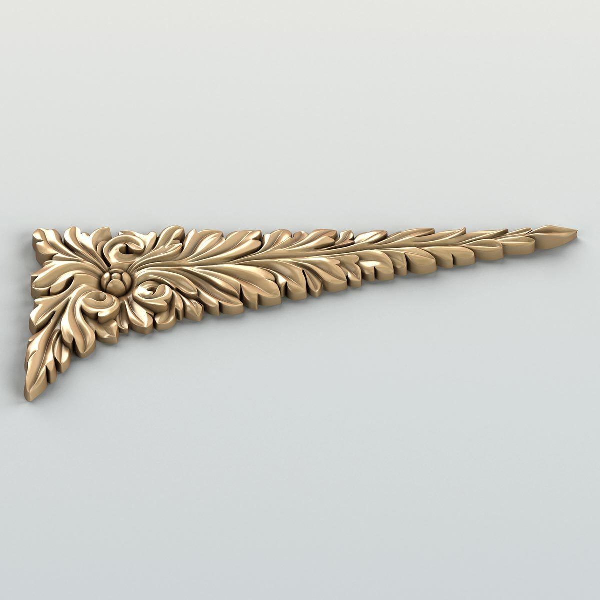 Carved decor corner 007 3D model_6