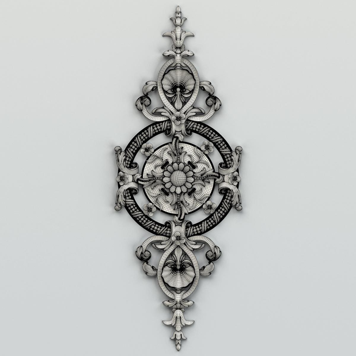 Carved decor central 008 3D model_6